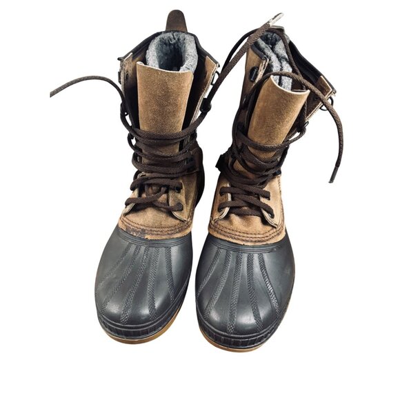 Sorel Kaufman Conquest Men’s US 8 Winter Snow Duck Boots Shoe Fur Lined Brown - Picture 3 of 11